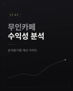 무인카페 수익성 분석